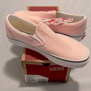 NEW Vans blushing baby pink classic slip on